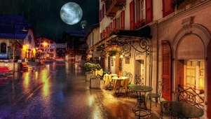 街道雨夜