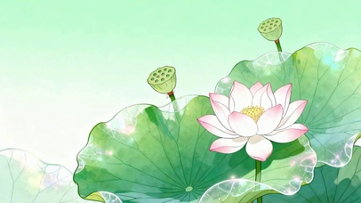 清新 荷塘