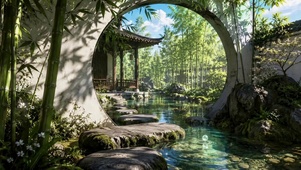 竹影庭院