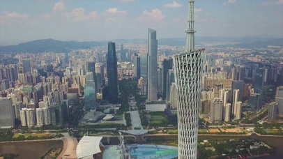 4K 高清 广州工业城景观