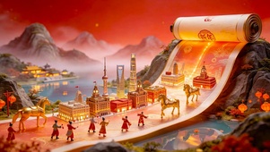 国风山水新春画卷