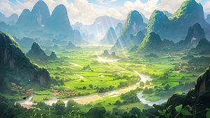 绿色解压风景壁纸
