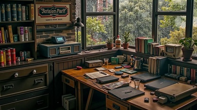 【雨景】老小区的工作室