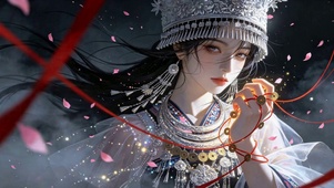 苗族银饰古风女神