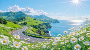 护眼雏菊滨海公路