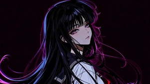 霓虹暗黑风二次元美少女