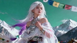 雪山银发女神
