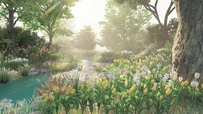 春天森林郁金香花