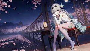 古风樱花长腿女孩