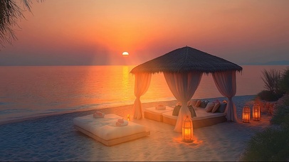 落日梦幻度假海滩