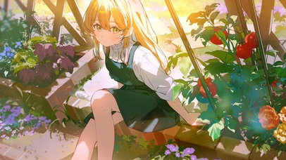 花と女の子
