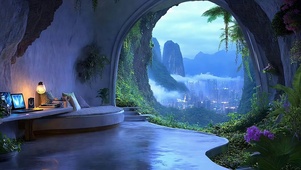 山洞外风景