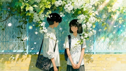 白樱校园恋曲：光影里的青春悸动