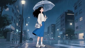 都市雨夜女孩
