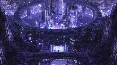 未来环形科幻城市