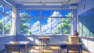 风景如画的教室