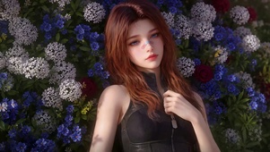 花墙中的红发美少女疾风