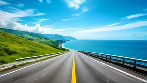 清新海边公路
