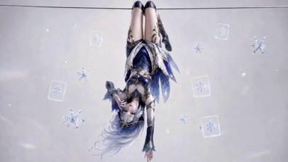 冰雪倒悬少女