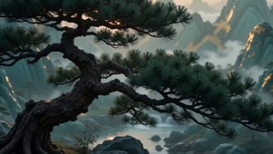 晨光下的群山