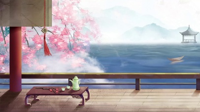 中国风淡雅樱花古风