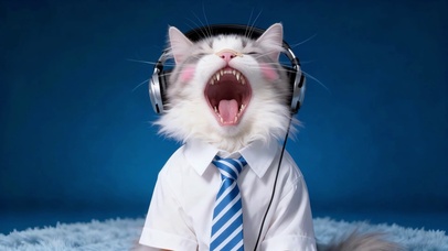 上班打工人猫咪日常打瞌睡的萌态