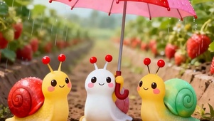 雨天撑伞带鱼屏