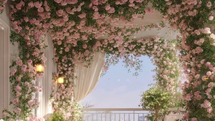 护眼花景树木带鱼屏