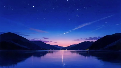 星湖夜景