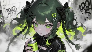 可爱绿毛萝莉