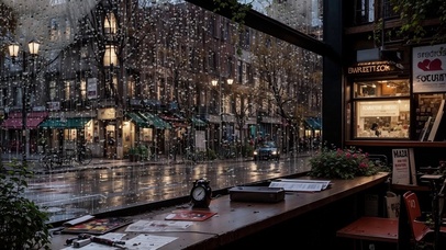 【雨景】夜雨中的街道