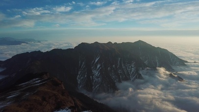 4k高原云海山顶云层祖国