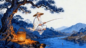古风休闲钓鱼