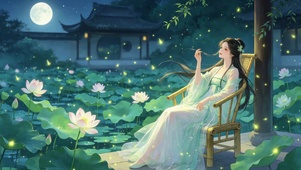 古风赏花美女壁纸
