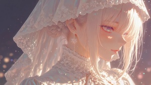 清新美女侧脸壁纸
