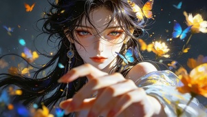 唯美蝴蝶女孩