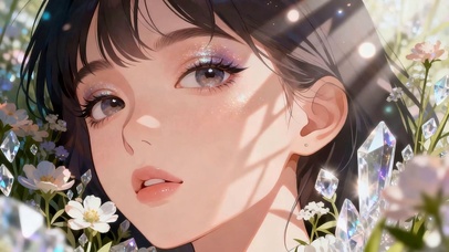 花丛中女孩
