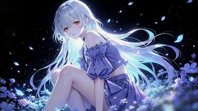 星空紫色花海莫宁
