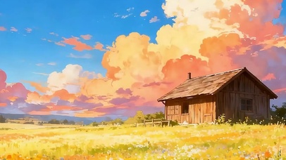 护眼花草树木带鱼屏