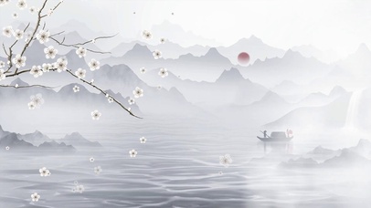 古风山水背景图