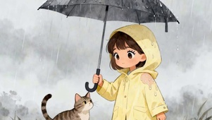 女孩与猫咪