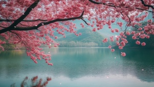 湖边