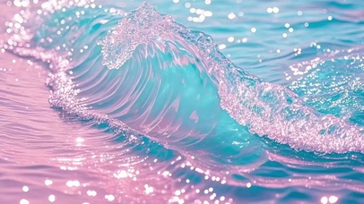 治愈梦幻粉色海洋4K