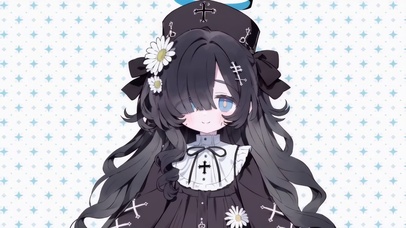 黑发可爱少女