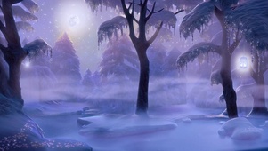 冰雪树林