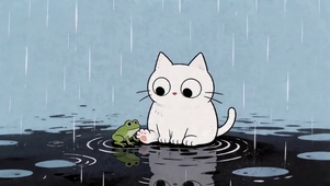 雨天小猫