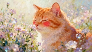 油画猫咪