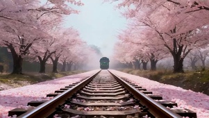 樱花火车