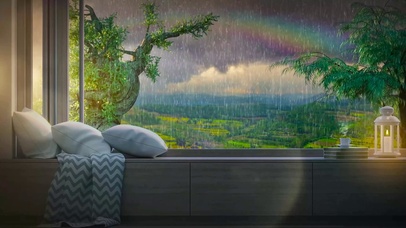 窗外的彩虹雨