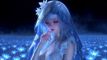 纯欲系幽蓝莲海低语